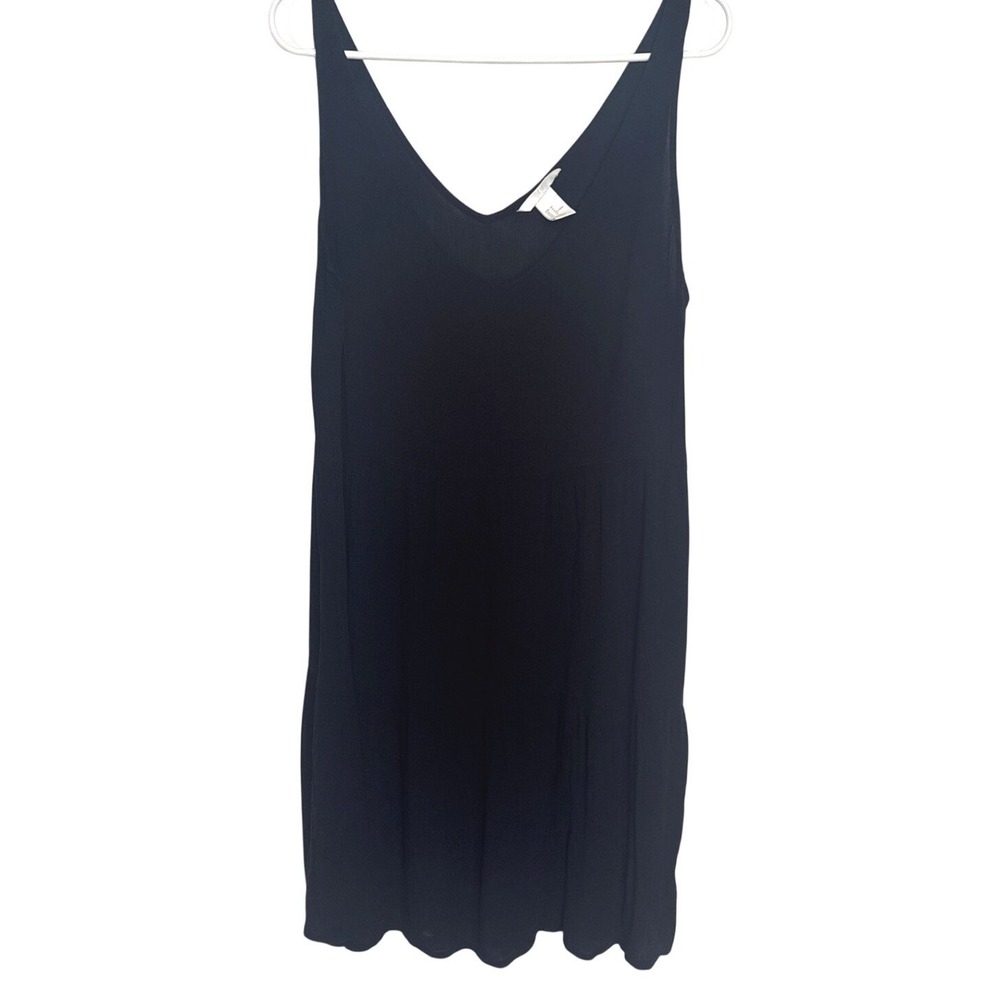H&M Women's Sheer Black Flowy Sun Dress Size 14